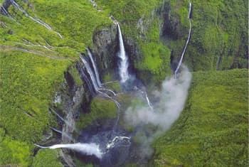 Waterfalls from air